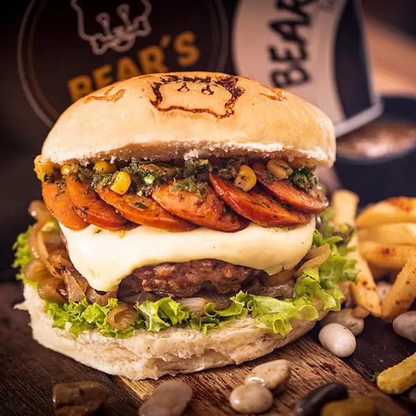 HAMBURGUESA ARGENTINA + PAPAS + GREENLEMON